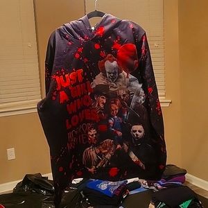 Unisex long sleeve horror hoody